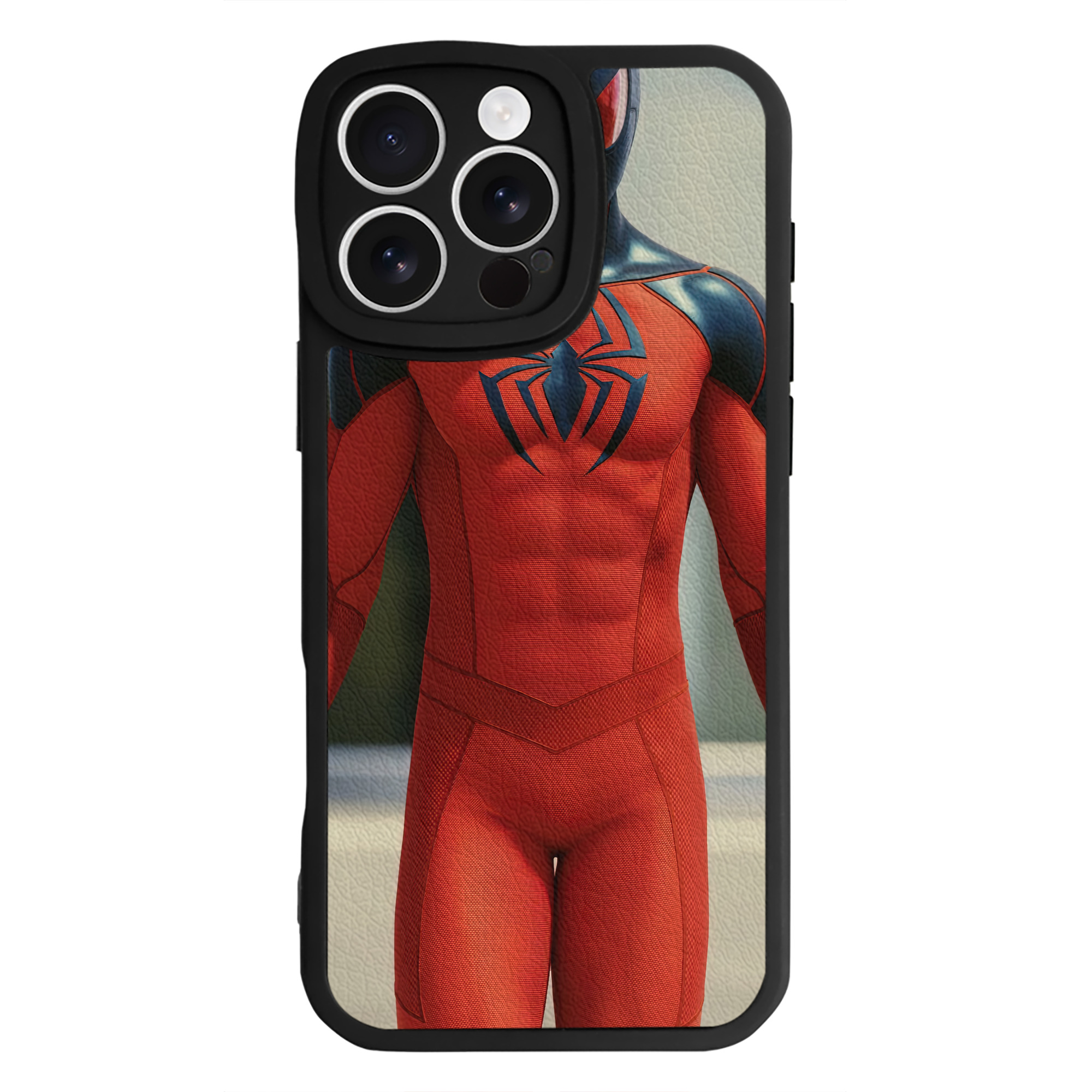（画像用） Spider Man スパイダーマン 【iPhone 16シリーズ対応】シリコンスマホケース（レザー調） 材質：シリコン